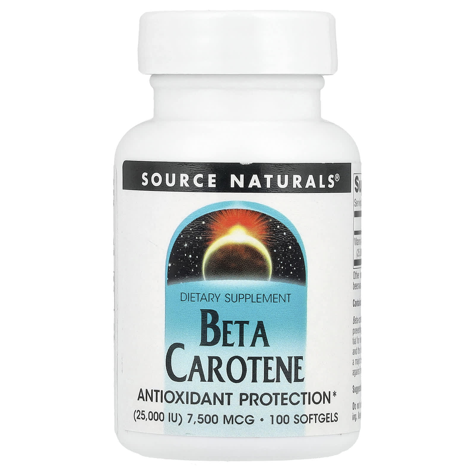 

Beta-Carotene, 7,500Mcg (25,000Iu), 100 Softgels