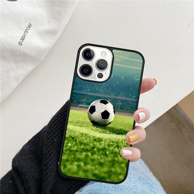 Fire Football Soccer Ball Phone Case For iPhone 17 Air 15 16 Cover 11 13 14 Pro Max 12 Plus Max Fundas