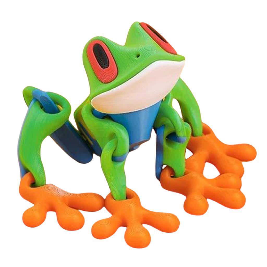 3D Printing Magnetic Refrigerator Sticker W/ Movable Joint Movable Joints Frog Fridge Magnet for Refrigerator Garage Decorations