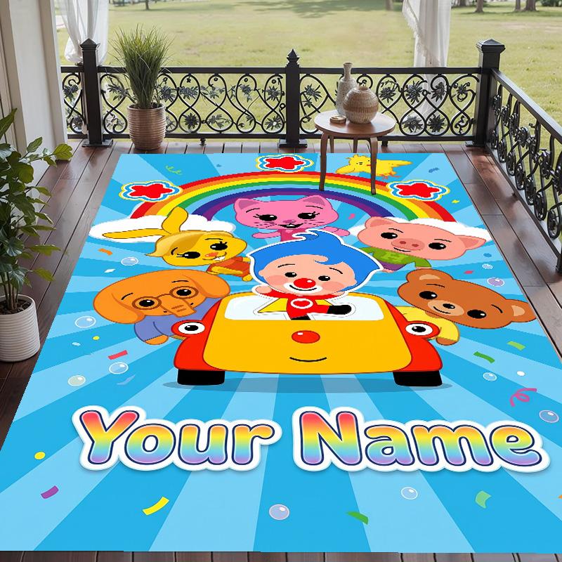 Custom Text El Payaso Plim Plim Pattern Floor Rug Soft Indoor Carpet Mat Living Room Bedroom