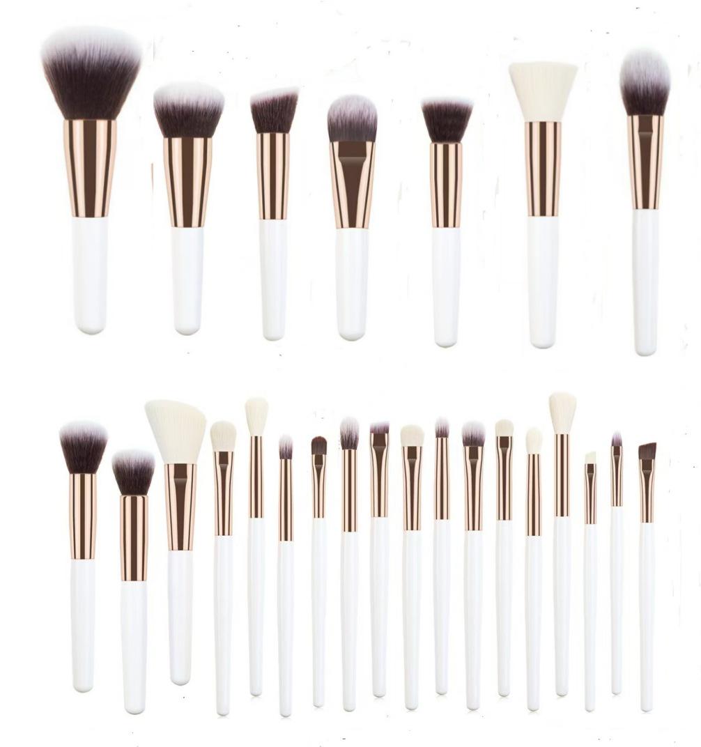 

Портативный набор из 25 кистей для макияжа из искусственной шерсти для пудры и теней