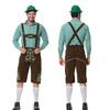 Halloween Bavarian Oktoberfest Costume Lederhosen Shirt Set Adult Party Cosplay Outfit