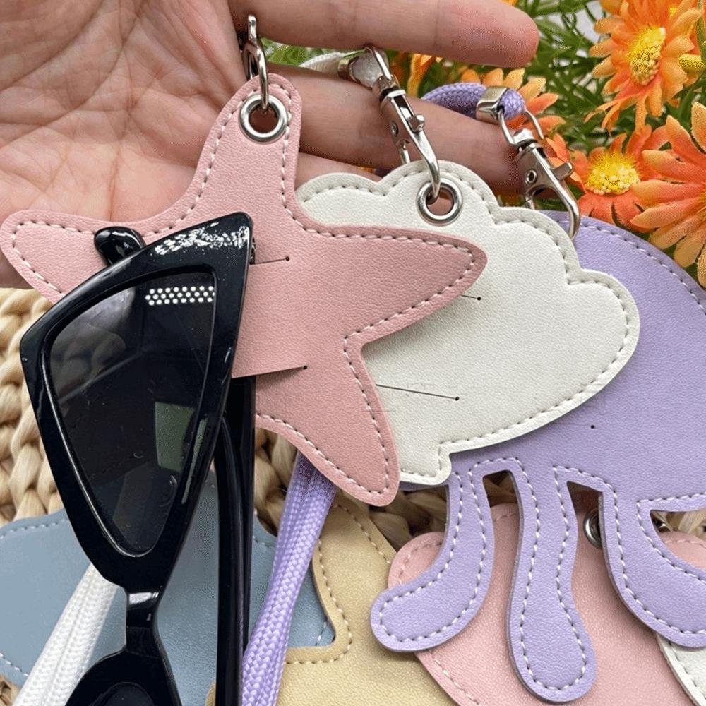 Ocean-Themed Shaped Hanging Neck Sunglasses Clip Portable Starfish Necklace Travel