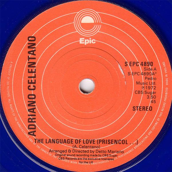

7inch Record ADRIANO CELENTANO - Language Of Love (Prisencol...) SEPC4890 Epic 1977 UK Soul/Funk Used
