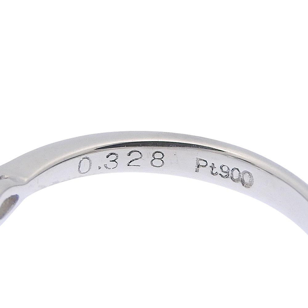 Ring Pt900Platinum/diamond #4.3(US Size) 2.8g Women Used