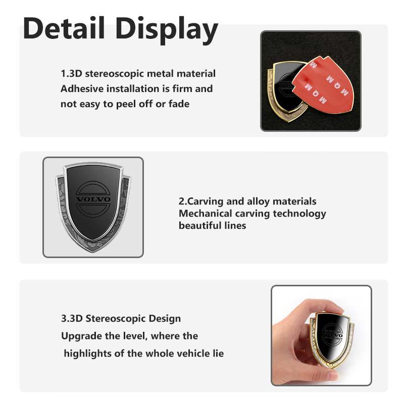 Adesivo per Carrozzeria con Motivo a Nuvole Distintivo per Griglia Auto in Lega di Alluminio Per Volvo V60 V50 V40 S80 S60 S90 C40 XC40 V70 XC70 XC60 XC90