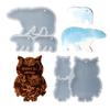 Polar Bear Owl Keychains Mold DIY Epoxy Craft Necklace Keychain Jewelry Mold