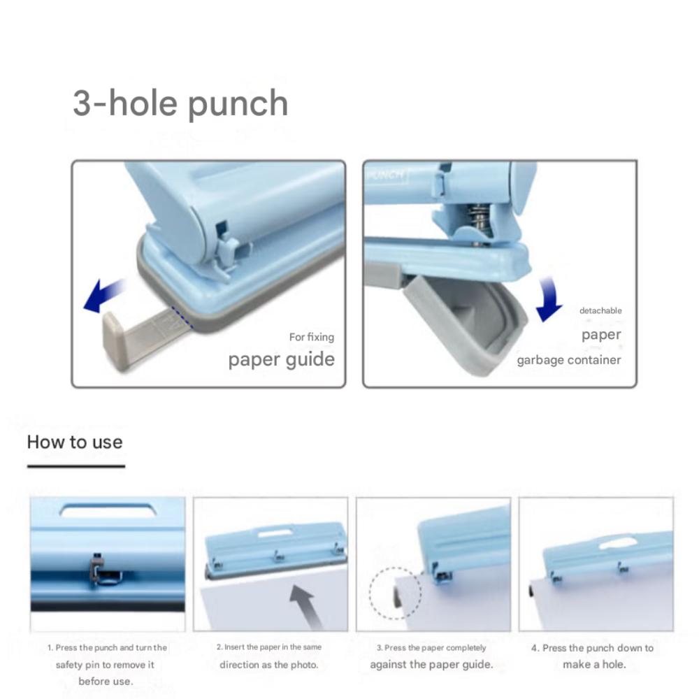 Perforator cu 3 găuri colorat