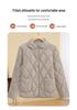 Chun Ya Fang Women's Lightweight Cotton Jacket - Stylish, Loose, Quilted Design, Solid Color, Short Outerwear.