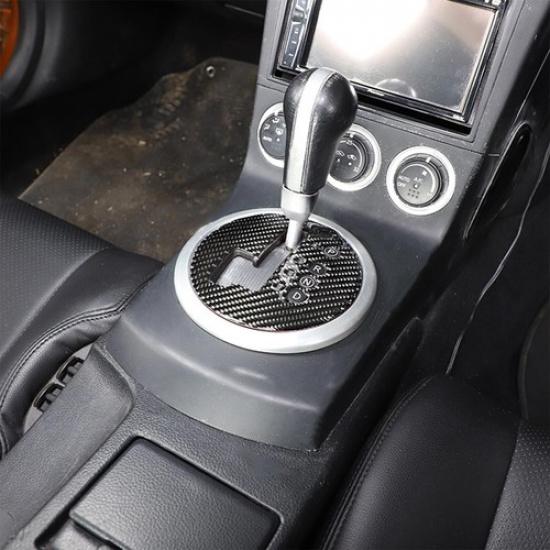 Carbon Fiber Interior Gear Shift Panel Cover Trim Fit For Nissan 350Z 2003-2006