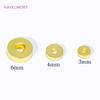 18K Gold Plated 3/4/6mm Round Smooth Spacer Beads,Separator For Beads,Brass Bracelet Beads For Jewelry Making, DIY Accessories