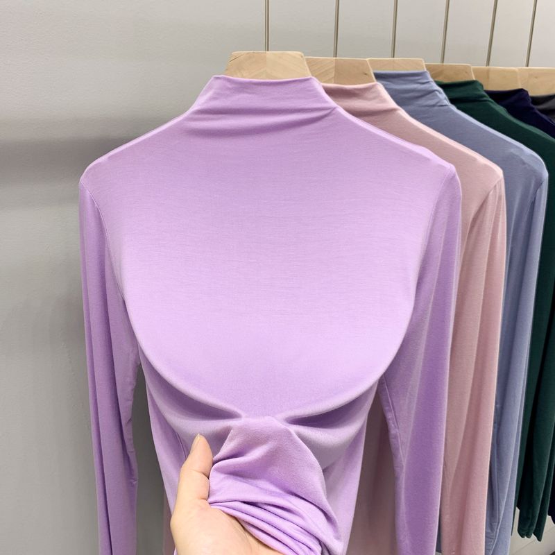 

Модальный топ с полуворотником-стойкой, женский, весенне-осенний, тонкий, для ношения под низ, облегающий, приталенный, повседневный, футболка с длинным рукавом TARO L (Recommendation 50.00 kg-60.00 kg