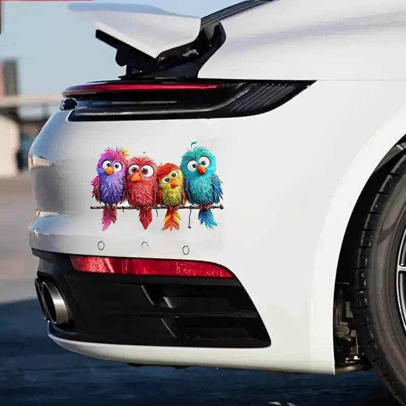 3Pcs Funny Bird Creative Glass Window Decorative Stickers For Windows Glass Wall Mirror Festival Home Decoration