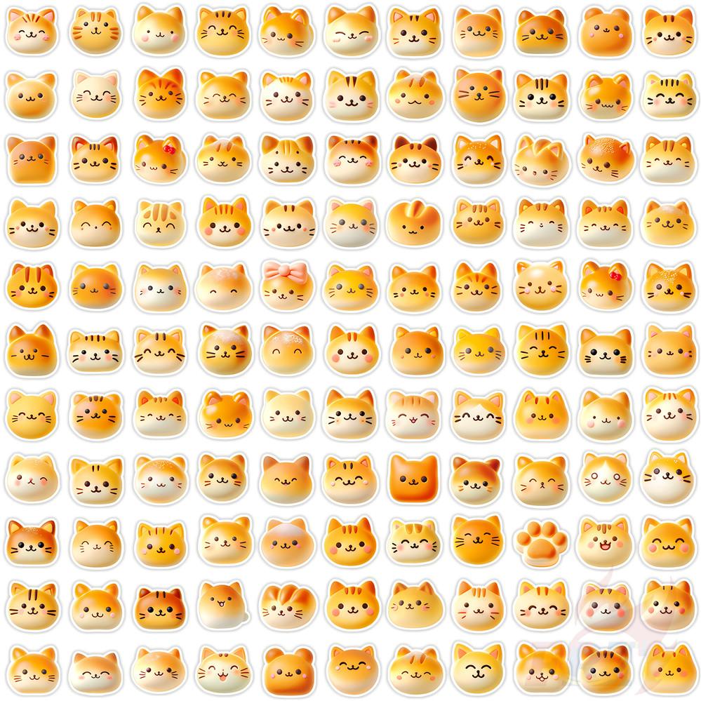 

135Pcs/Set Cat Bread Mini Diary Manual Stickers DIY Scrapbooks Album Decor Decals Stickers