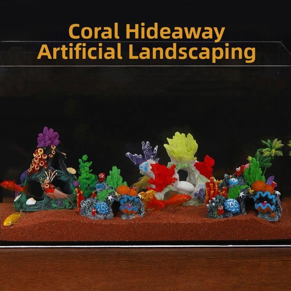 Creative Aquarium Landscape Coral Fish Hideaway Artificial Fish Tank Decoration  Shrimp Shelter