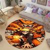 Cartoon Naruto Round Area Rug Soft Plush Carpet Non-Slip Mat for Bedside Sofa Gaming Room Home Decoration
