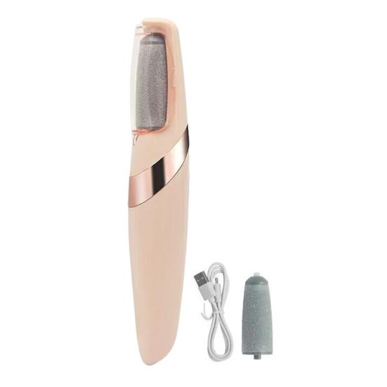 

Электрический инструмент для удаления мозолей на ногах, перезаряжаемая педикюрная палочка с грубыми абразивными частицами, беспроводной инструмент для педикюра для гладких пяток и кожи розовый