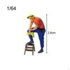 1/64 Figure Repairman Architecture Model Accessory Miniature Scenes Resin Doll Collections Micro