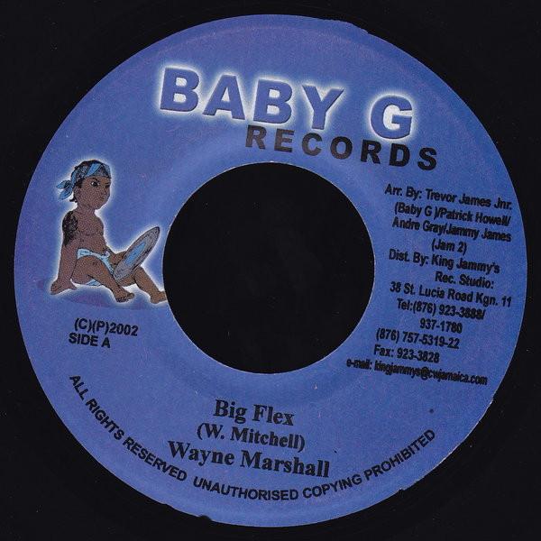 

7-дюймовая пластинка WAYNE MARSHALL - Big Flex NONE Baby G Records 2002 Ямайка Регги, Ска и Даб Б/У