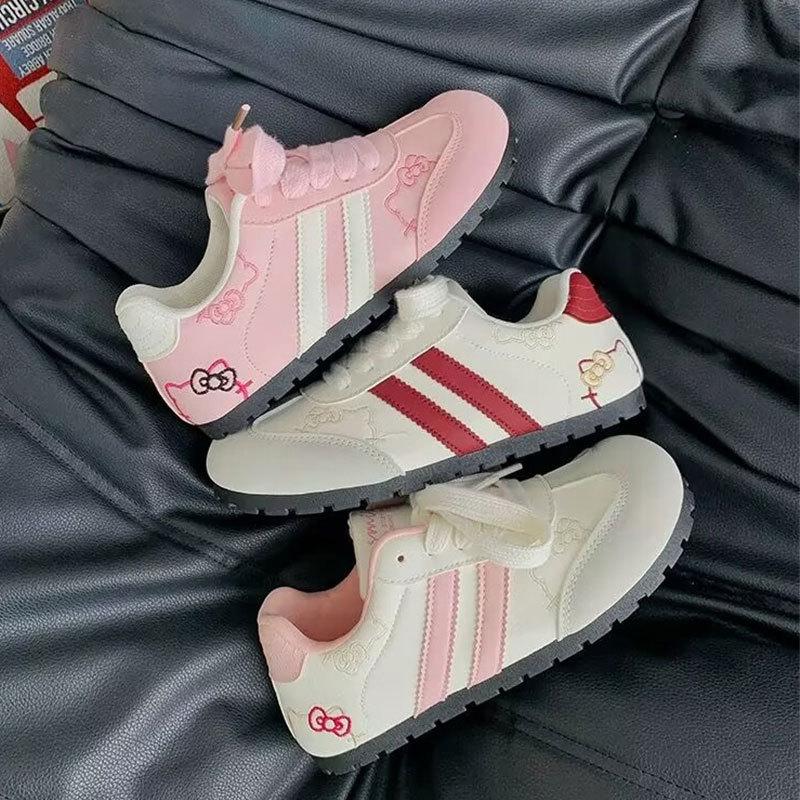 Design round head student ballet Forrest Gump little white shoes women's pink spring new chic niche ugly cute moral training board shoes