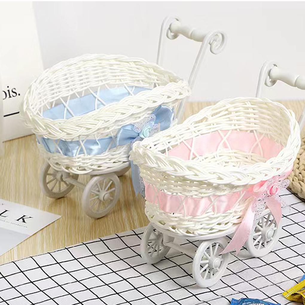 Tricycle Flower Basket Wedding Decor Candy Storage Suitable For Home And Outdoor Birthday Decoration