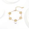 ALTERA Stainless Steel Hot Selling Gold Plated Clover Charm Bracelet Luxury Five Leaf Flower Bracelets Jewelry For Women Gift