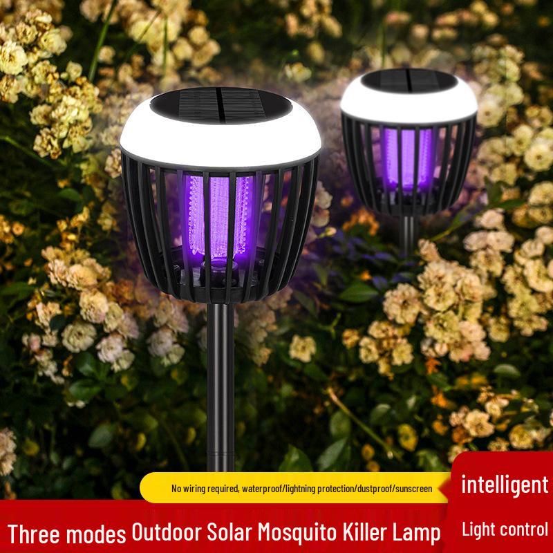 Outdoor Solar Mosquito Killer Lamp - Waterproof, Garden & Courtyard Insect Repellent