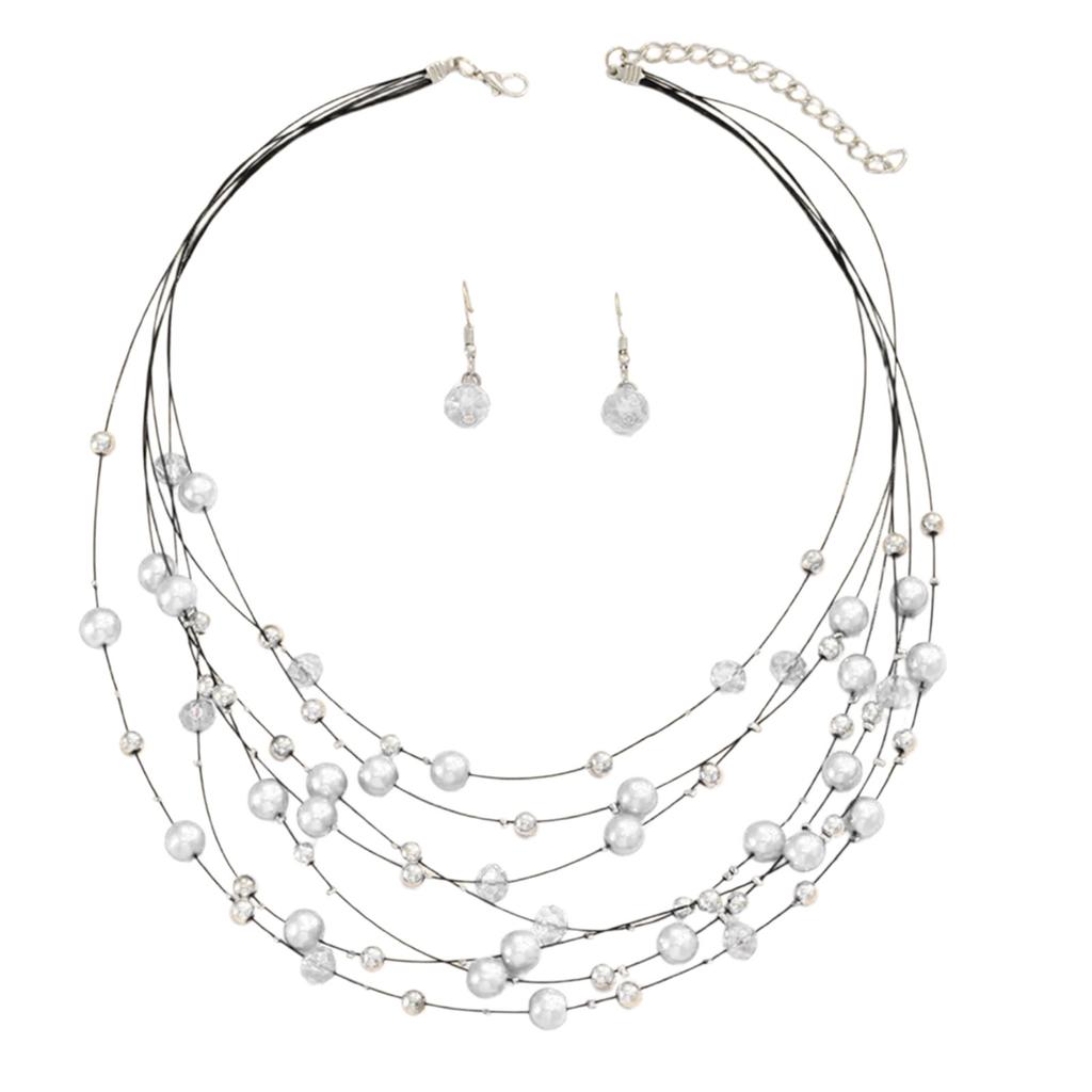 Vibrant Beaded Fashion Jewelry Set Exquisite Beadwork Jewelry Set for Women Necklace and Earrings for Celebrations