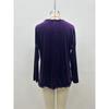 Women's European & American Style Velvet Patchwork Tassel Crew Neck Long Sleeve Top