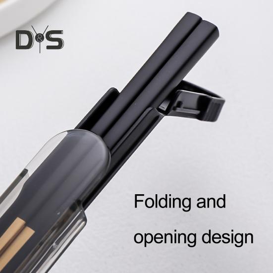 1 conjunto de pauzinhos para alimentos compactos, à prova de ferrugem, utensílios de mesa práticos com caixa de armazenamento dobrável