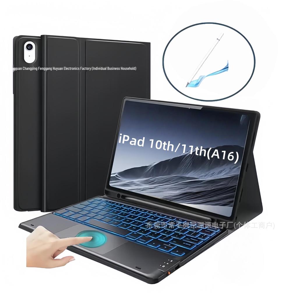 iPad 10th Gen Luminous Bluetooth Keyboard Case with Touchpad & Pen Slot
