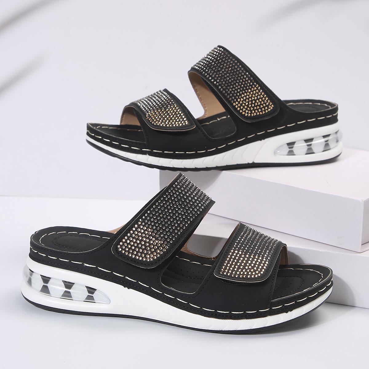 

Мода 2025 Новые Женские Летние Модные Универсальные Нескользящие Сандалии Женские Клинья Легкие Дышащие Уличные Тапочки Обувь 36