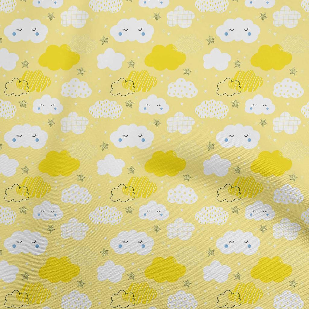 oneOone Baumwoll-Popeline Hellgrauer Stoff Kawai Kleidermaterial Stoffdruckstoff Meterware 42 Zoll