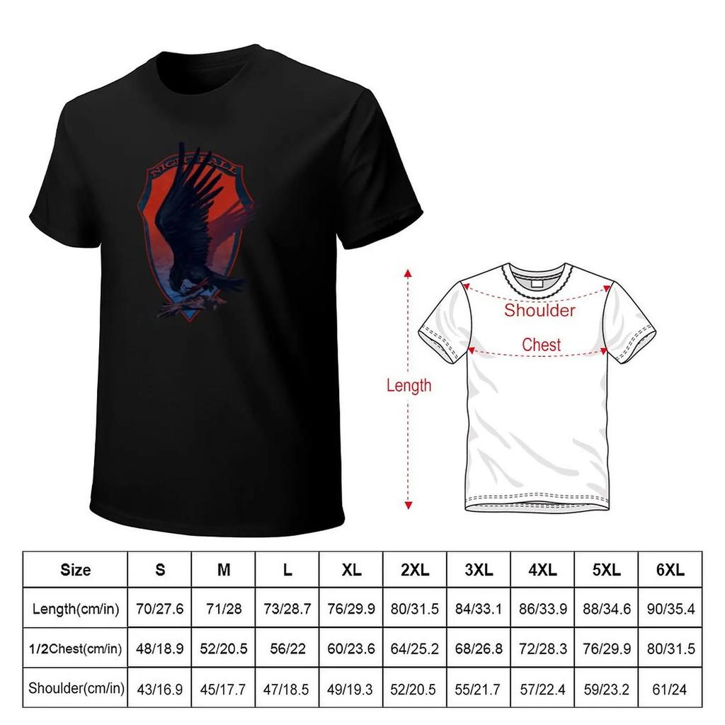 Nightfall Raven Emblem från Armored Core VI T-shirt kawaii kläder stora storlekar herr träningsskjortor