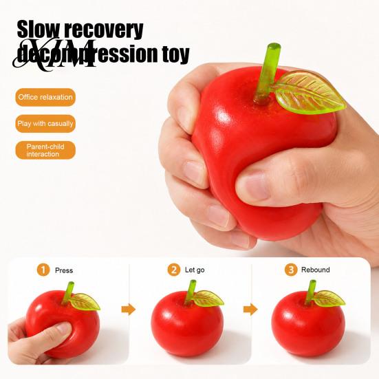 Stress Relief Sensory Toy Fruit Squeeze Toy, Christmas Shaped Soft Slow Rise Fidget Novelty Holiday Gift Box Cute for Adults Kids Anxiety Ball
