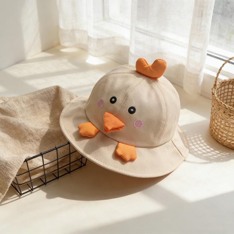 Baby Hat 50cm 1-3 Years Super Cute Little Yellow Duck Spring Summer Thin Sun Visor Cap Toddler Boys Girls Sunscreen Hat Trendy