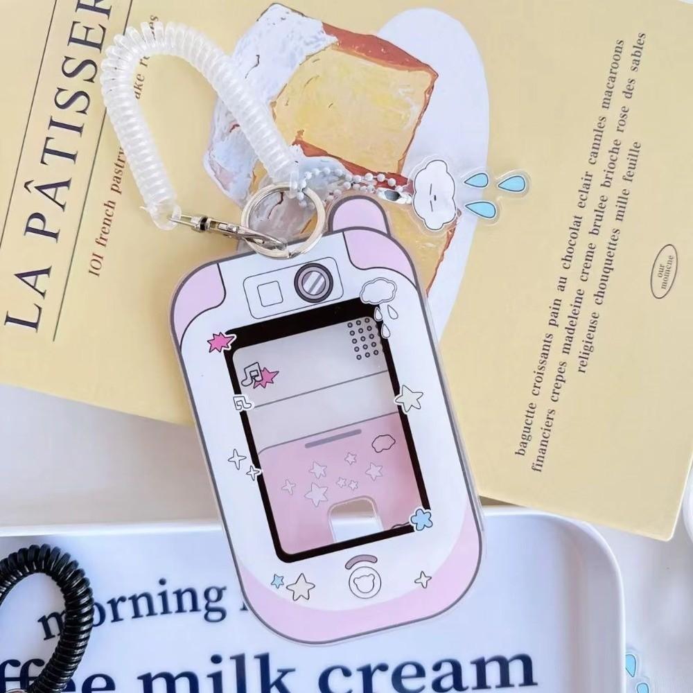 Keychain Pendant Acrylic Card Holder 3 Inch Kpop Photocard Holder  for Backpack Accessory