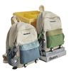 Schoolbag Japanese Contrasting Colors Ins Niche Schoolbag Girl Junior High School College Student Backpack Light Commuter Travel Backpack
