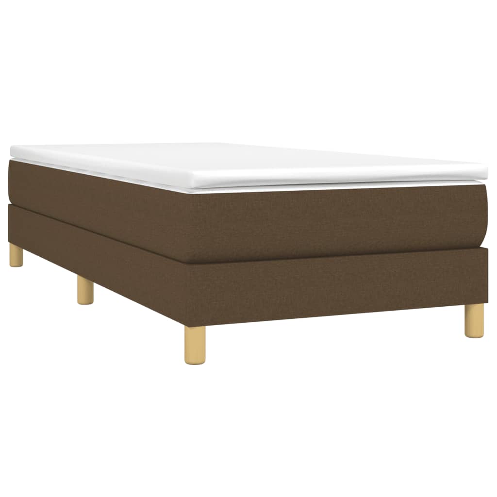 Vidaxl Bed Frame Without Mattress, Dark Brown, 90X190 Cm, With Fabric