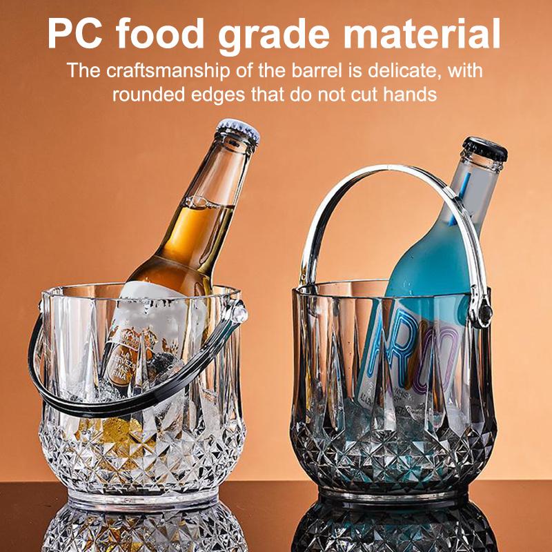 Transparent Wine Ice Cooler For Party Home Whisky Ice Bucket Ice Champagne Bucket Thermal Beer Bucket Bar Accessories