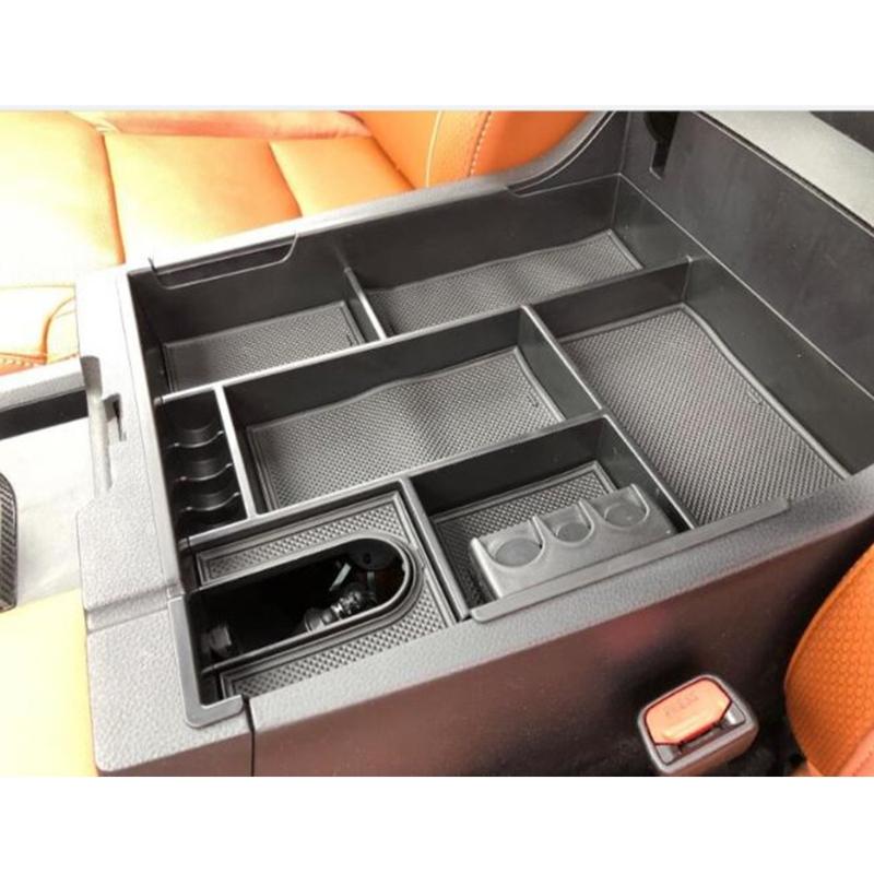 For Tundra 2007-19 Car Center Console Storage Tray Armrest Box Automobile Interior Hidden Organizer Auto Accessories