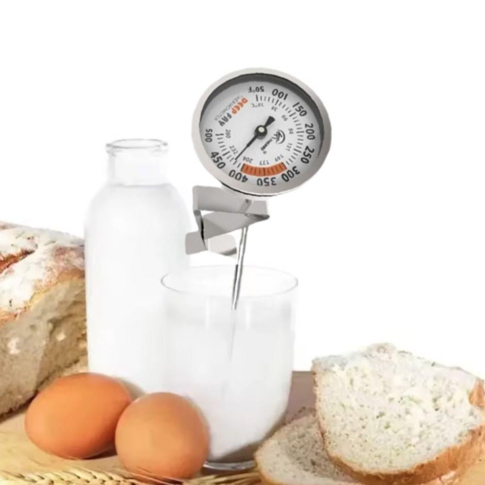 304 Stainless Steel Deep Fry Thermometer Large Dial Barbecue Thermometer  Cooking