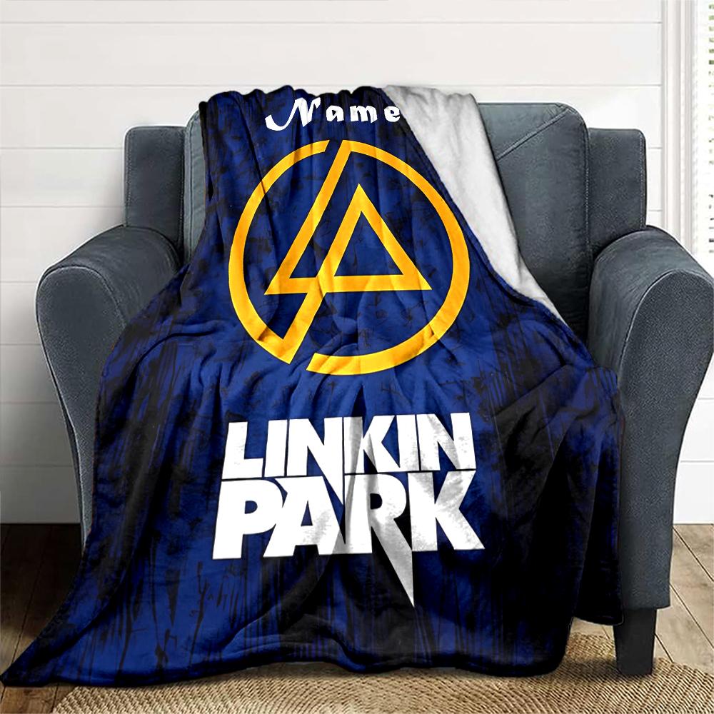 Customiz Name Personality Linkin Park Blanket Soft &Warm Sofa Office Bed Travel Lunch Break Blanket, Gift Suitable All Seasons