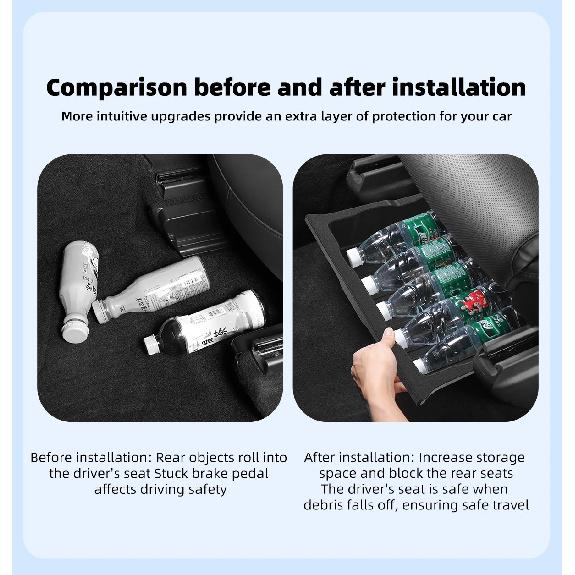 For Tesla Model X Under Seat Storage Box Car Interior Accessories Drawer Type Storage Organizer Lower Box Case 2023-2025