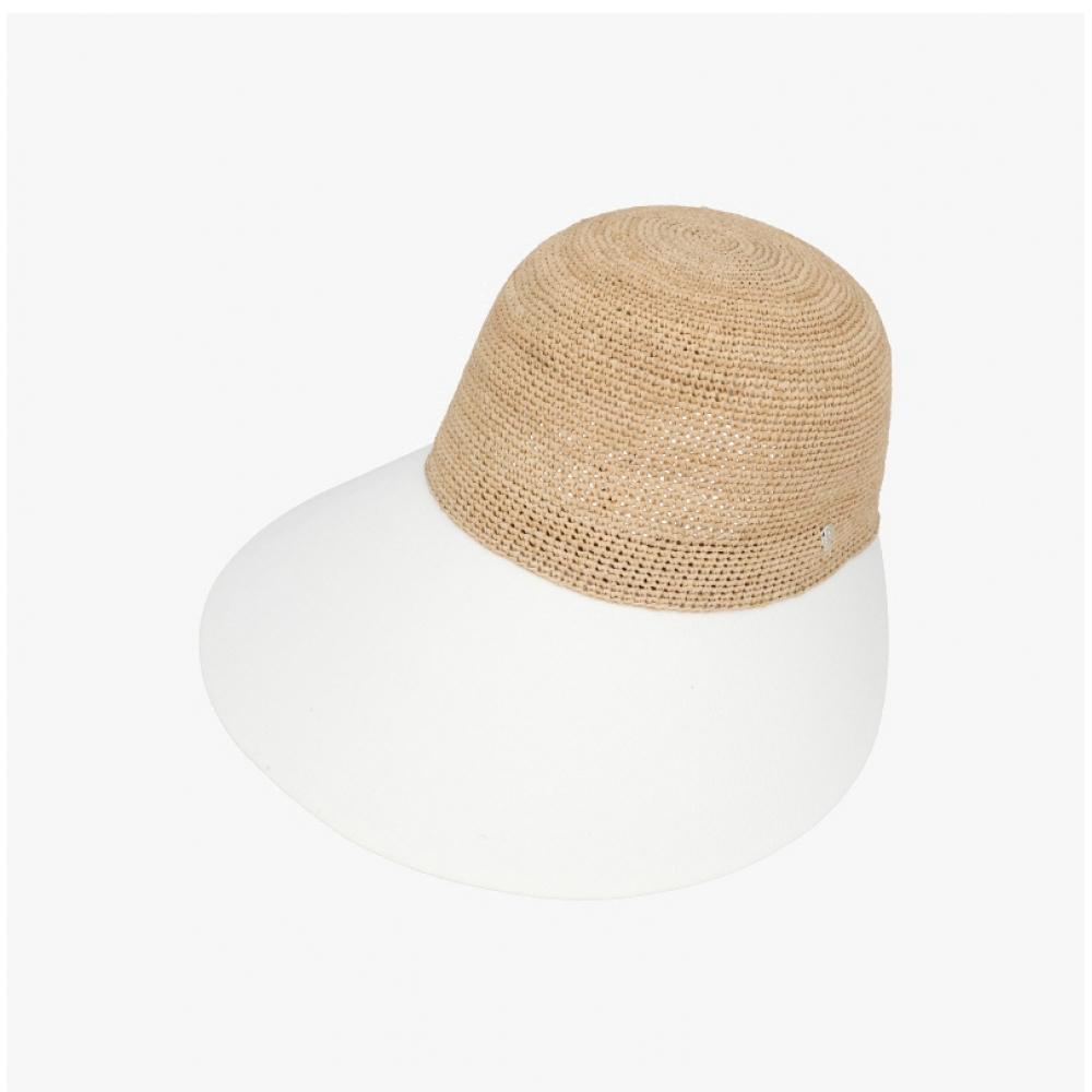 Helen Kaminski Visor Sun Cap Blaze Natural Off White Hat50530
