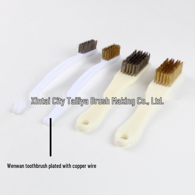 Stainless Steel & Copper Wire Brush for Rust Removal and Kitchen Cleaning