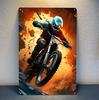 Enduro Trail Offroad Motorcycle Metal Poster - Collectable Tin Sign 20x30cm