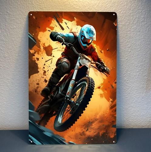 Enduro Trail offroad Motocykl Kovový plakát - Sběratelská plechová cedule 20x30cm