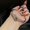 Vintage Green-Eyed Serpent Bangle: Exotic Snake Evil Eye Bracelet for Women