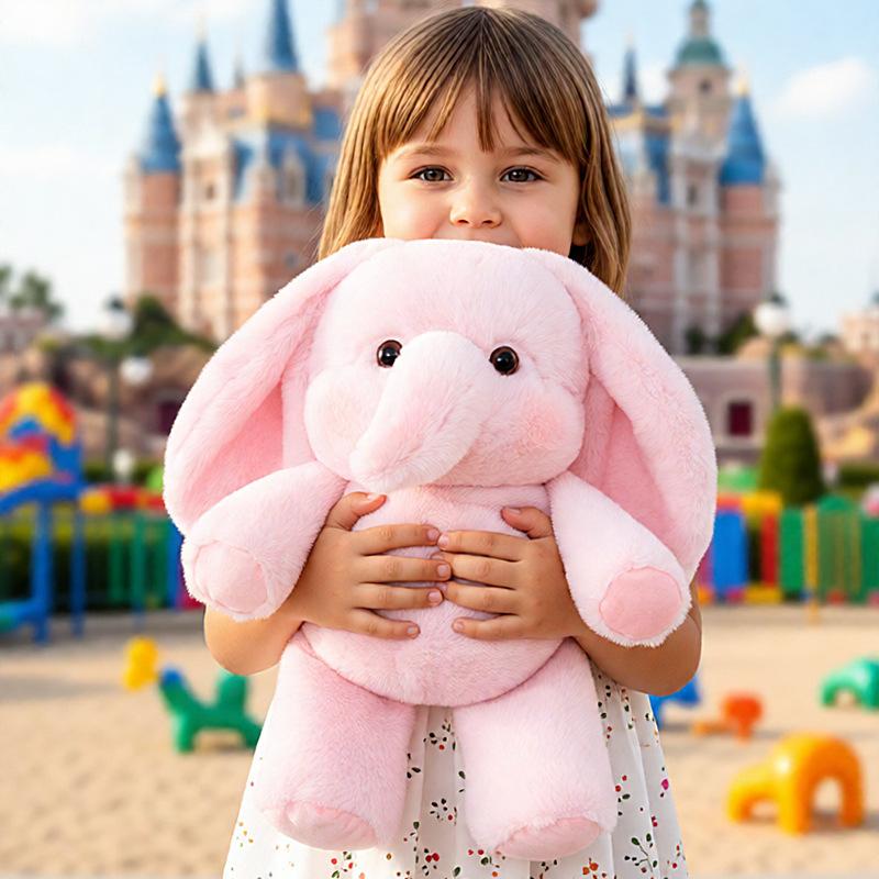 Cute Baby Elephant Plush Toy Soft Stuffed Elephant Cuddly Sleep Companion Pillow Comforting Plushies For Birthday Gift